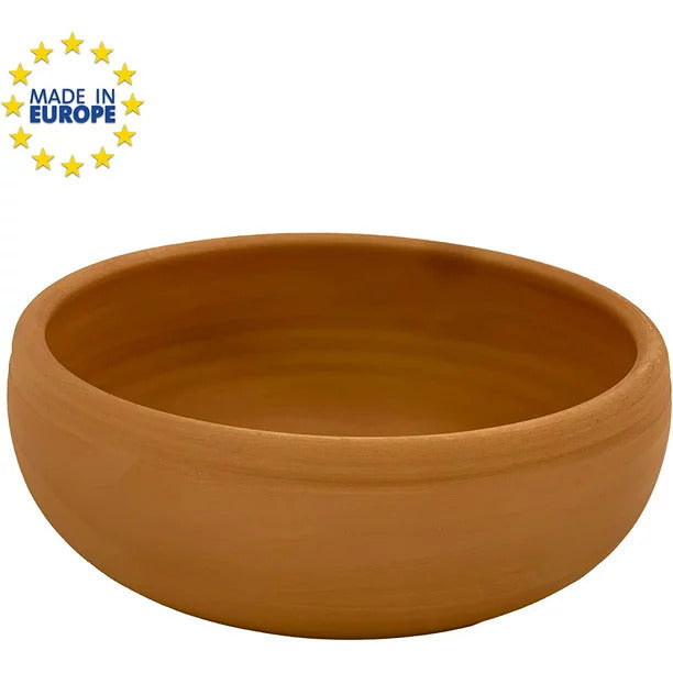 Handmade Clay Pan, Unglazed Cooking and Serving Pot