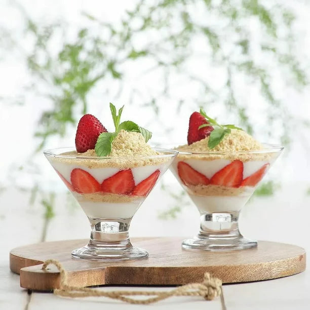 Lav Ice Cream Glass Bowl Set, Trifle Dessert Cup, 3 Pcs