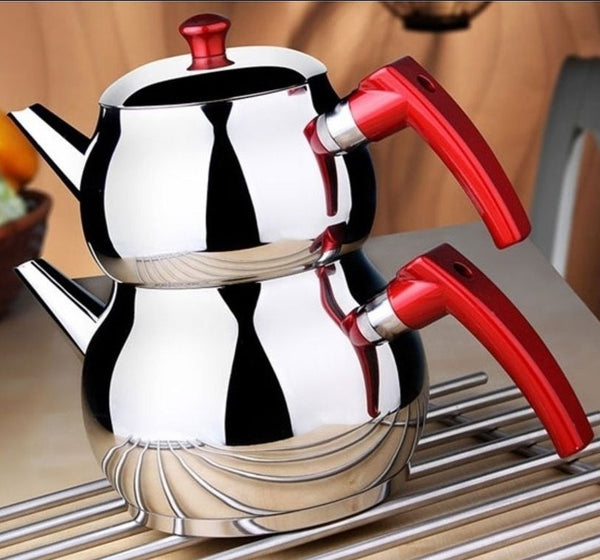 Stainless-Steel Self Strained Stove Top Tea Kettle