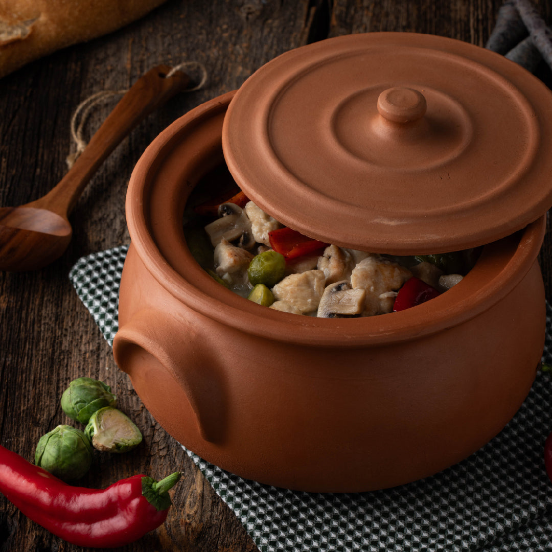 HAKAN Handmade Oval Clay Pan Set, Lead-Free Terracotta Pots for Cooking  Fishes, Meat, Vegetables, or Mushrooms, Unglazed Earthenware Pottery  Cookware