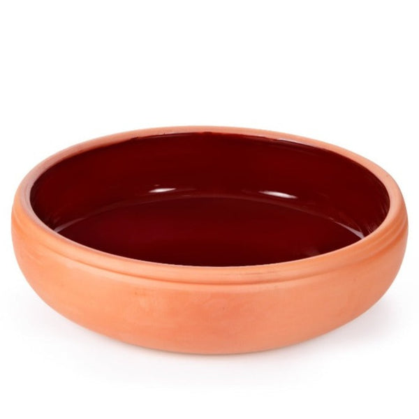 Round Clay Oven Tray, Cookware Clay Bowl Glazed Inside