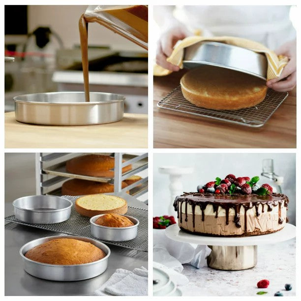 Baking Round Tray for Cake and Pie, 3 PCs Nonstick Set