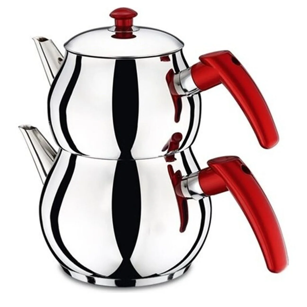 Kure Stainless Steel Turkish Teapot Set for Stovetop