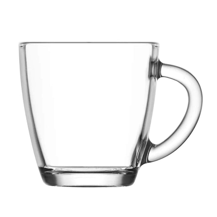Lav Vega Clear Coffee Tea Glass Mug Set of 6, 7.7 Oz, 230cc