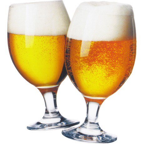Lav Teku Stemmed Beer Drinking Glassware, Set of 6, 13.5 oz