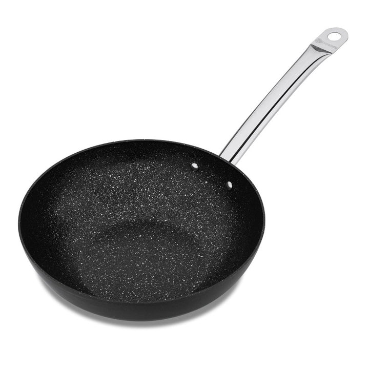 Korkmaz Nero Wok Cooking Pan, Nonstick Fry Wok Pan, 125 oz