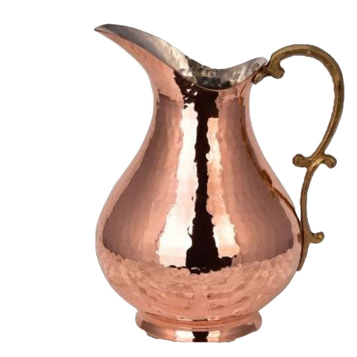 Handmade Copper Water Pitcher, Copper Drinking Vessels, 1 qt