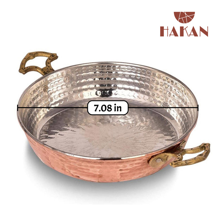 Copper Round Chef Pan, Authentic Design Copper Cookware